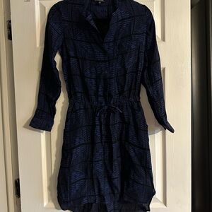 Lucky Brand Geometric Tribal Print Shirt Dress
